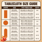 Rectangle Fall Tablecloth 60x120 Inch, Thanksgiving Autumn Harves Turkey Pumpkin Table Cloth, Waterproof Wrinkle Resistant Table Cover for Fall Decorations Decor - Image 7