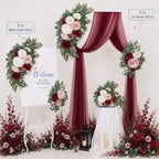 Artificial Wedding Arch Flowers Floral Swag Welcome Sign Ceremony Decor - Image 4