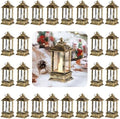24 Pack Brass Mini Lanterns Decorative Indoor, for Centerpiece by Staymoment