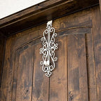 Front Door Wreath Hanger, Adjustable Hook Length Colonial Design, White - Image 2