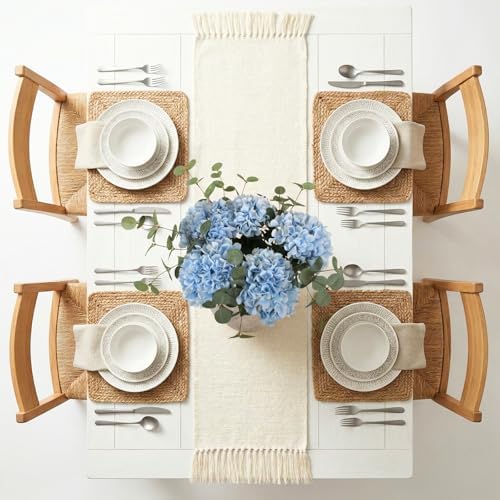 RyddeligHome Blue Hydrangea Artificial Flowers Arrangement, Blue Home Decor - Image 6