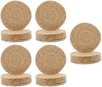 50 PCS Round Woven Placemats, 12 Inch Natural Bulrush Table Mats - Image 5