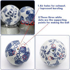 6PC Balls Ceramic - Decorative Blue Balls for Centerpiece Bowls, Tray Bowls, and Baskets. Ideal as Decorative Gifts for vases, Dining Tables, Christmas, Halloween and Wedding Party(C) - Image 3