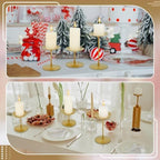12Pcs Gold Pillar Candle Holders, Metal Pillar Candle Stand - Image 6
