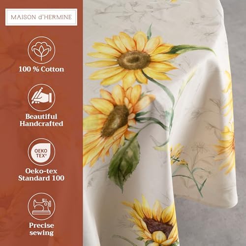 Maison d' Hermine Table Cloth Round Table Reusable 100% Cotton 69" Diameter - Image 2