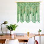 Youngeast Large Macrame Wall Hanging Macrame Headboard for Bedroom Window Curtains Boho Wall Decor Art tapestry Tassel Woven Wall Backdrop 31”X39” (Wood Dowels Not Included) - Image 3
