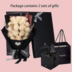EIGHTOWN Roses Bouquet Artificial Flower - Preserved Red Rose Flowers with Love Necklace for Her - Unique Gifts Valentine's Day, Mother's Day, Thanksgiving, Birthday, Anniversary - Image 3