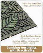 Color&Geometry Door Mat Outside Entrance 17"x30", Garage, Green - Image 4