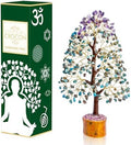 Crocon® Amethyst & Turquoise Gemstone 10-12 inch Tree of Life Healing Stone by Crocon