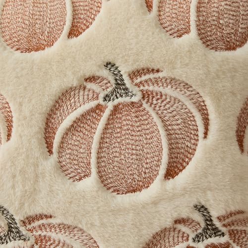 DFXSZ Fall Pillow Covers 26x26 Beige Pumpkin Plush Autumn Home Decor 093A26 - Image 3