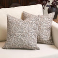 Amor Virisso Floral Throw Pillow Covers 18x18 Set of 2 Vintage Block Print Pillow Covers Decorative Pillow Covers Couch Pillows for Living Room Farmhouse Accent Sofa Pillows, Red/Sand by AffordableFloralPrintMaker