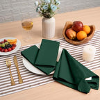 Blue Needles Solid Cloth Napkins 100% Cotton Set of 12-18 x 18 Inches - Image 4