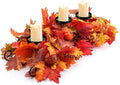 Yunlly Fall Candleholder Centerpiece Maple Leaf Pumpkin Table,Bright Style by Yunlly
