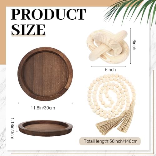 6 Pieces Ceramic Vase Set for Table Centerpieces, Natural - Image 3