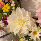 FloralElegance Summer Flower Wreath 22 Inch Floral Wreaths for Front Door Artificial Spring Summer Wreath with Colorful Flowers for Springtime Easter Holidays Wall Porch - Image 6
