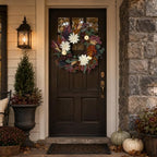 24 Inch Fall Wreath for Front Door, Autumn Wreath for Door Decoration - Image 2