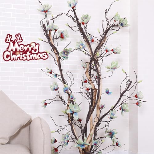 118in Artificial Magnolia Orchid Flowers Garland Hang Vine(Blue) - Image 4