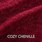 Chenille Throw Blanket for Couch 60" x 80" Twin, Red - Image 2