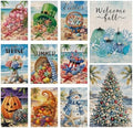 Coastal Garden Flags Sets - Coastal Flags Beach Decorations Double Sided Flags Set of 11 Holiday Farmhouse Indoor Outdoor Yard Lawn Christmas Decor Gifts12.5x18 Inch by GPGHEFlags