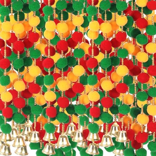 Suncalla 12 Pcs Holi Decorations Marigold Garland 4 ft Long, Colorful by Unknown