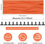 12 Pack Cheesecloth Table Runner, 35 x 120 Inch Boho Orange Cheese Cloth Table Runner 10 ft Gauze Table Runners for Wedding Baby Shower Party Birthday Home Decorations - Image 4