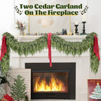 6FT Christmas Artificial Cedar Garland for Mantel - Image 2