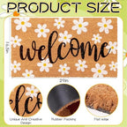 Hello Spring Coir Doormat, Welcome Daisy Doormat, Spring Front Door Mat, Housewarming Gift, Coir Coconut Husk Front, Seasonal Spring Daisy Floor Rug for Indoor Outdoor, 17x29 Inch (Daisy) - Image 3