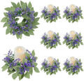 8 Pack Lavender Candle Ring Wreaths, Mini Wreath for Pillar Candle by Unknown