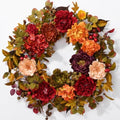 2 Pcs Fall Wreaths for Front Door, 24 Inch Fall Door Wreath with Hydrangea by Waipfaru
