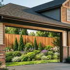 ANNA QUEEN 7x16 ft Garage Door Banner,Reusable Large Outdoor Backdrop for Tropical,Patriotic,Graduation and Christmas Party Decorations (Garden Privacy) - Image 3