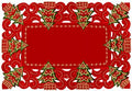 Grelucgo Set of 6 Embroidered Christmas Holiday Holly Tree Table Placemats, Rectangular 12 x 18 by Grelucgo