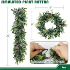 Fake Hanging Plants 19Pc-20 Artificial Ivy Vines, UV Resistant Greenery Ivy Leaves Garland with Flowers for Wedding Outdoor Decoration Home Indoor Wall Décor - Image 4