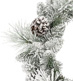 24 in Flocked Berkshire Spruce Wreath, 56 Tips, Pine Cones - Image 4