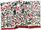 ATOSII Ambrosia Floral 100% Cotton Fall Cloth Dinner Napkins, Handblock Print, Washable Durable Linen for Everyday Use Wedding Parties Outdoors Christmas Thanksgiving I 20 X 20 Inches I Set of 4 by ATOSII
