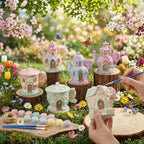 Thyle 6 Set 5 Inch Ceramic Fairy House to Paint - Image 6