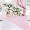 Pink Lace Table Cloth 60x120inch 2Pcs for Decorations Wedding Centerpieces by LuoluoHouse
