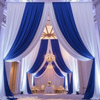 4 Panels 5ft(W) x 20ft(H) Royal Blue Ceiling Drapes for Wedding Parties - Image 3