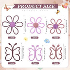 Wesiti 9 Pcs Boho Nursery Decor 3 Size Daisy Flower and Butterflies Woven Macrame Wall Hanging for Home Nursery Bedroom Dorm Wall Art(Fresh Color) - Image 2
