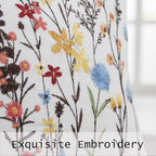 Embroidered Throw Pillow Covers 20x20 Pack of 2 Wildflower - Image 3