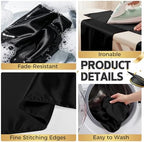 24 Pack Black Satin Table Runners 12 x 108 Inch Reusable Seamless Design - Image 5