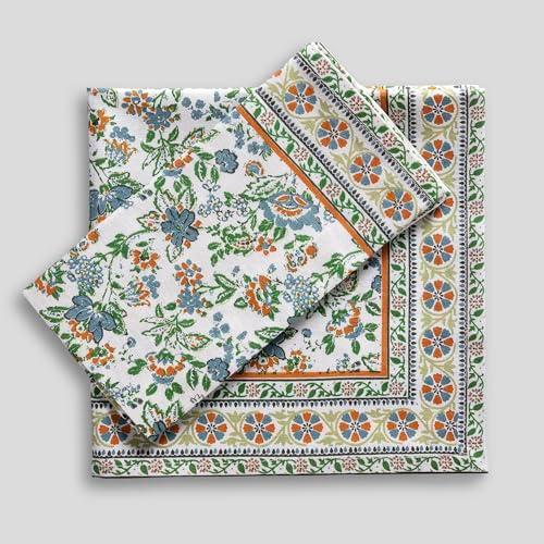 FINGERCRAFT Cloth Napkins Set of 12 Cotton Linen, 20x20 Inch, Amber Vine - Image 2