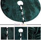 Sophia-Art Christmas Tree Skirt, Luxury Velvet Plush Skirt, Xmas Decoration Holiday Party Décor, Soft Velvet Home Décor Merry Christmas Party Christmas Tree Decorations (Dark Green,36 Inch) - Image 4