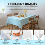 54 Inch X 300 Feet Plastic Table Cover Roll Premium Disposable Plastic Tablecloth for All Type/Shape Tables | Picnic, Party, Banquet, Birthdays, Weddings (Light Blue, 54 Inch X 300 Feet) - Image 3