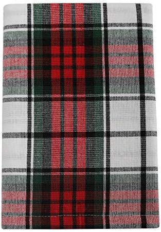 DG Collections Dinner Napkins, 100% Cotton Over Sized Kitchen Napkins, Set of 12 Pack (19 x 19 Inch) Red/White/Green Plaid Napkin for Christmas and Thanksgiving - Image 5