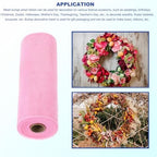 MECCANIXITY 3pcs 10 Inch Poly Burlap Mesh for Wreath, Decorative Mesh Fabric Ribbon 10 Yard for Fall Easter Christmas Flower Bow, Light Pink - Image 5