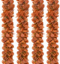 4Pack Eucalyptus Garland, Fall Artificial Eucalyptus Garland with Flowers by Waipfaru
