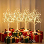 PXBNIUYA 4 Pack Artificial Tree Lamp with Timer,DIY Birch Tree LED Light - Image 3