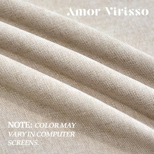 Amor Virisso Fringe Throw Pillow Covers 20x20 Set of 2 Boho Neutral Farmhouse Decorative Pillow Covers with Tassels for Couch Sofa Bed, Neutral - Image 4