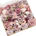 Ling's moment Artificial Pink Wedding Flowers Combo, Dusty Rose, Grand by LingsMoment