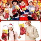 Leyndo 100 Pcs Long Mesh Christmas Stockings Bulk with 50 Christmas Stockings 50 18 Inches Santa Header Card Candy Cane Xmas Stocking for Event Gift Stuffing Family Holiday Party (Yellow) - Image 4